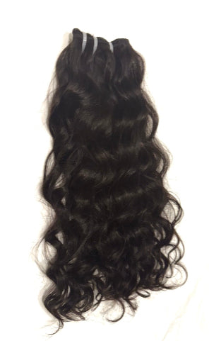 One bundle of Brazilian virgin curly Black hair extension on a white background