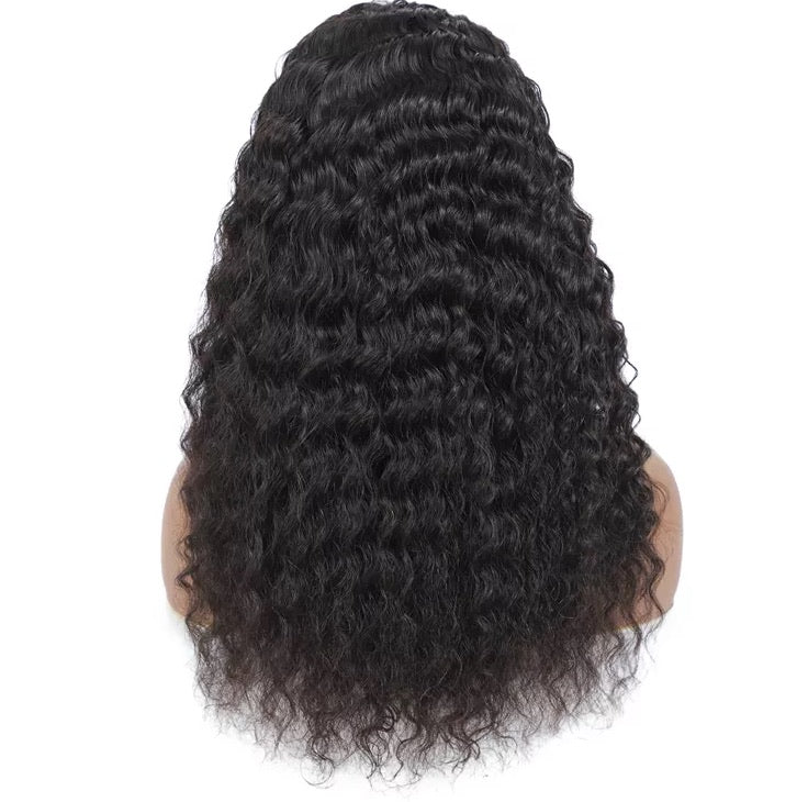 Human hair Deep Wave Lace front wig