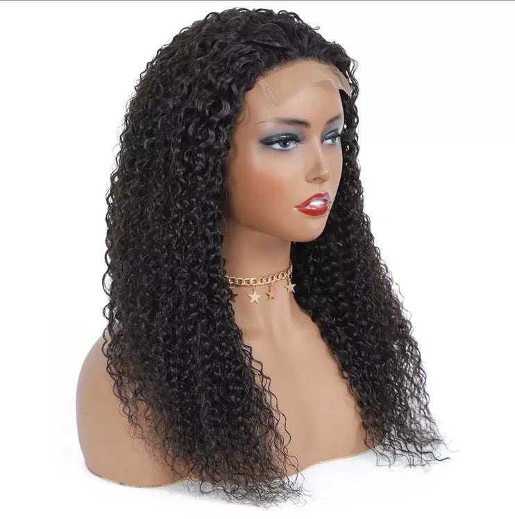 Human Hair Kinky Curl Lace front wig