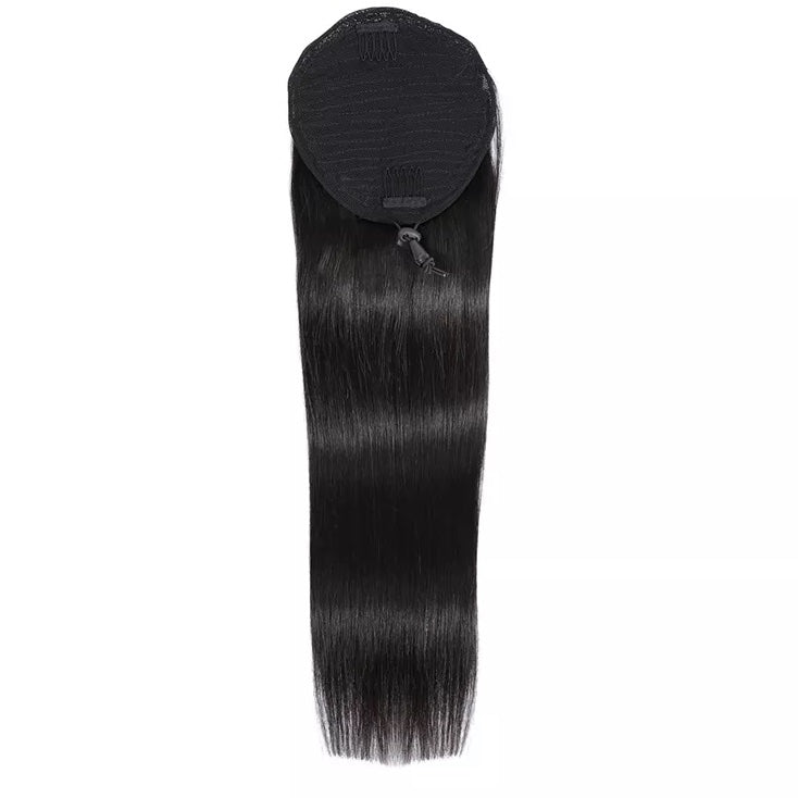 Human Hair Straight Pony Tail
