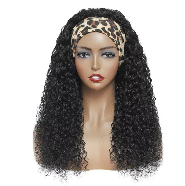 Human Hair Water Weave Head Band Wig