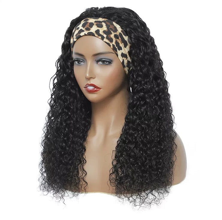 Human Hair Water Weave  Head Band Wig
