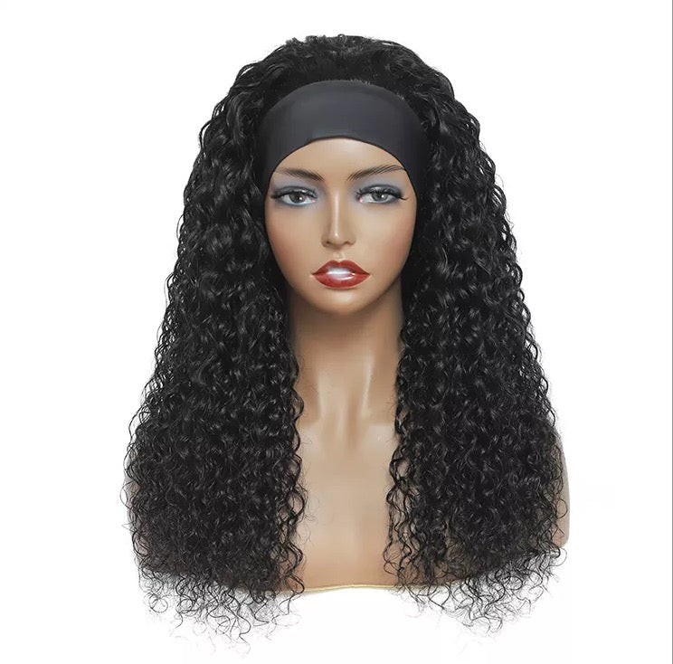 Human Hair Water Weave  Head Band Wig