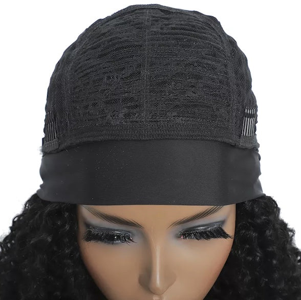 Human Hair Water Weave  Head Band Wig