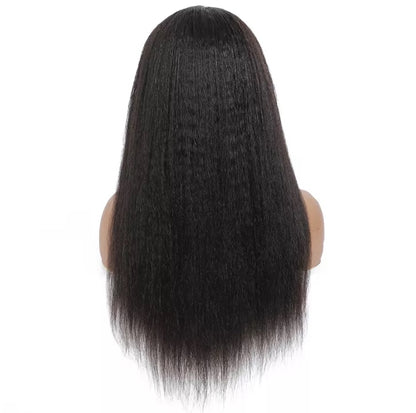 Human hair Kinky Straight Lace front wig