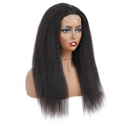 Human hair Kinky Straight Lace front wig